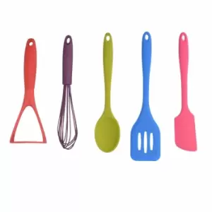 Image of Colourworks Brights 5 Piece Complete Kitchen Utensil Set