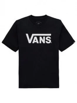 Image of Vans Boys Classic Tee - Black/White, Size S, 7-8 Years