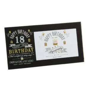 Image of 6" x 4" - Signography 18th Birthday Glass Frame