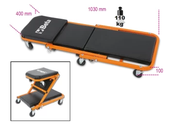 Image of Beta Tools 3002 Mechanic's Creeper + Seat PVC Lined 030020001