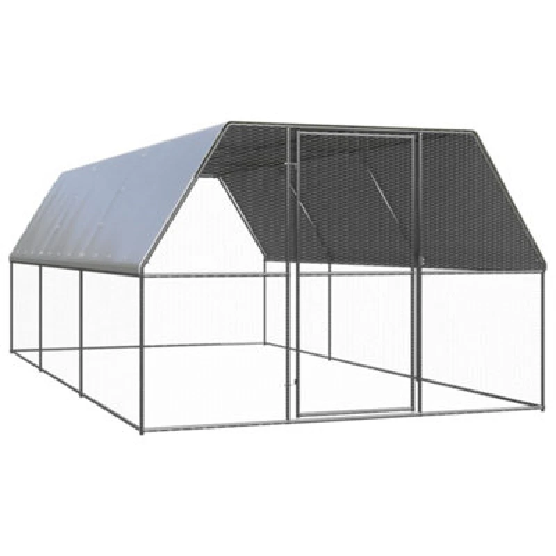 Image of VIDAXL Outdoor Chicken Cage 3x6x2 m Galvanised Steel Vidaxl 8720845682590