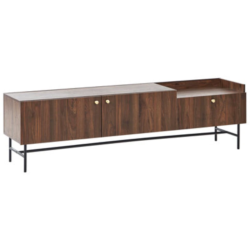 Image of Beliani Retro TV Stand Lismore Dark Brown