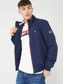 Image of Tommy Jeans Essential Bomber Jacket - Black, Navy, Size S, Men