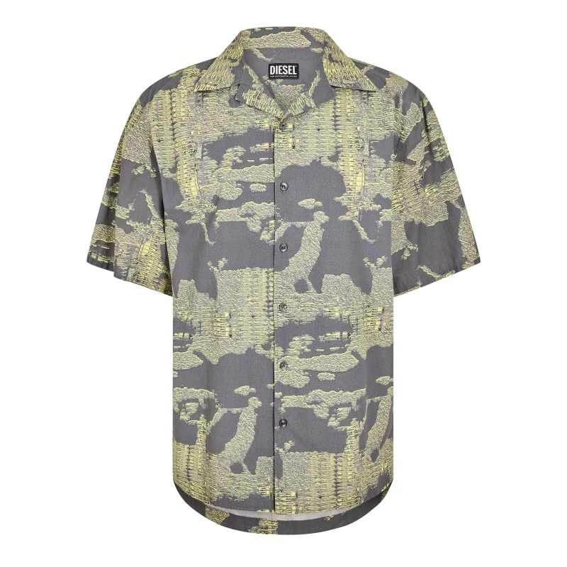 Image of Diesel Mens Frank Camicia T-Shirt Multicolor male S (46)