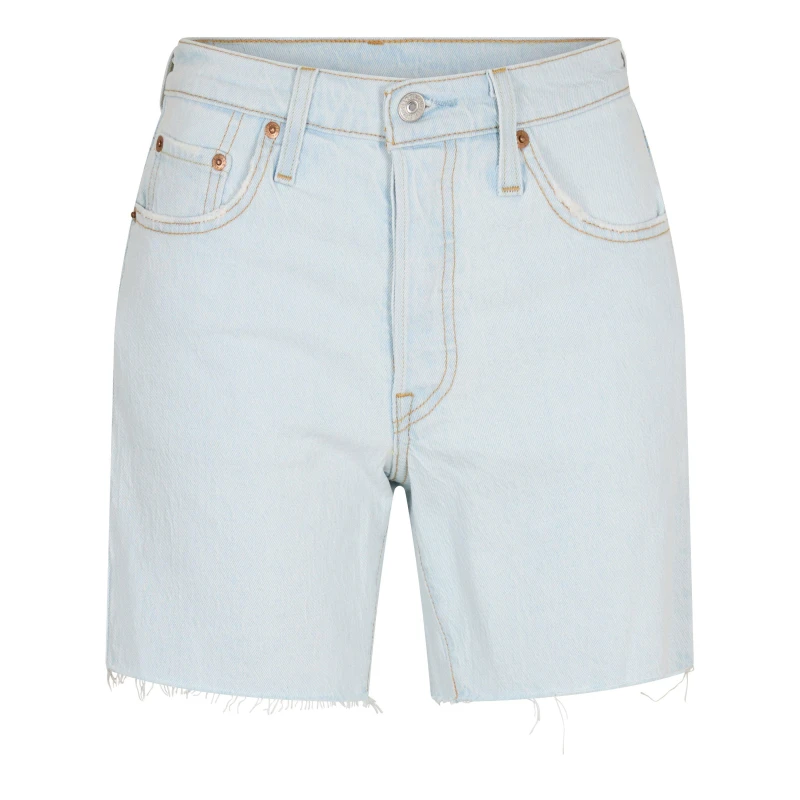 Image of Levis Womens Mid Thigh Denim Shorts Springboard female 25 L32