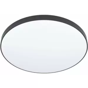 Image of Loops - Flush Ceiling Light Colour Black Shade White Plastic Bulb LED 36W Included