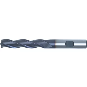 Image of 14.00MM HSS-Co 8% 3 Flute Weldon Shank Long Series Slot Drills - TiAlN - Swisstech