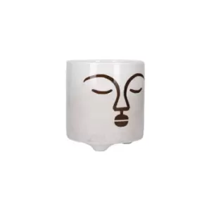 Image of Mini Planter Terracotta Face Design - Kitchencraft