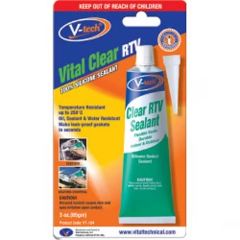 Image of Streetwize V-Tech Gasket Makers - 85g Vital Clear RTV