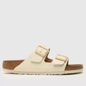 Image of BIRKENSTOCK Arizona Vegan Rivet Logo Sandals In Natural