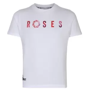 Image of England Netball England Netball Roses Graffiti Supporters T Shirt Jnr - White