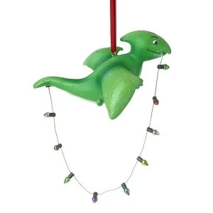 Image of Dinosaur With Fairy Lights Hanging Decor