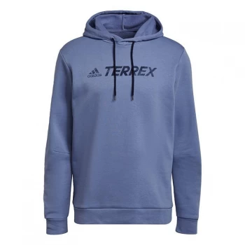 Image of adidas Terrex Graphic Logo Hoodie Mens - Orbit Violet