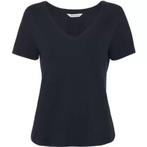 Image of Whistles Sophie V Neck Cotton Tshirt - Blue