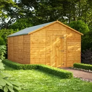 Image of Power Sheds 18 x 10ft Apex Shiplap Dip Treated Windowless Shed