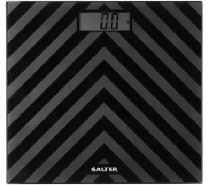 Image of SALTER Chevron Bathroom Scales - Black, Patterned,Black
