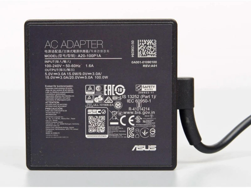 Image of ASUS 0A001-01090100 power adapter/inverter Indoor 100 W Black