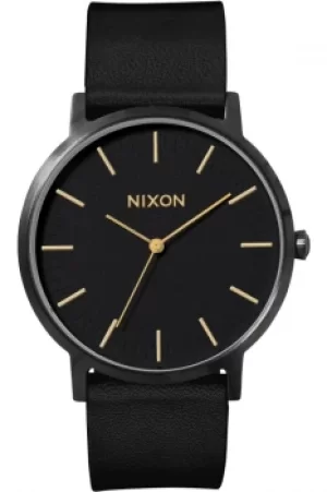 Image of Mens Nixon The Porter Leather Watch A1058-1031