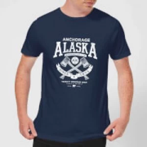 Image of Alaska Mens T-Shirt - Navy - M