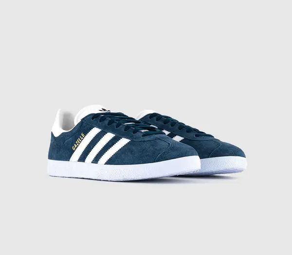 Image of Adidas Gazelle Trainers Collegiate Navy White Blue, 3