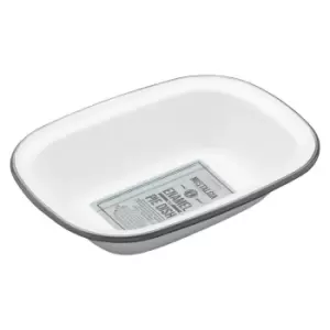 Image of Enamel Oblong Pie Dish, 20cm