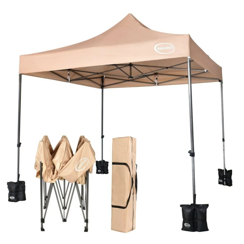 Image of MCC Direct Maximus 3x3 Heavy Duty Pop up Gazebo NS in Beige Beige Unisex