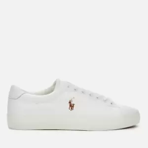 Image of Polo Ralph Lauren Mens Longwood Leather Low Top Trainers - White/White - UK 11