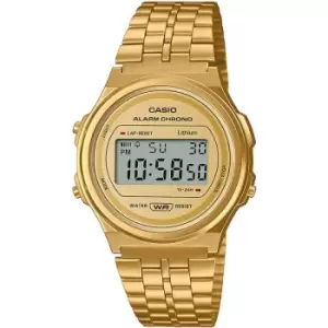 Image of Mens Casio 'Collection' Gold Plastic/Resin Quartz Chronograph Watch