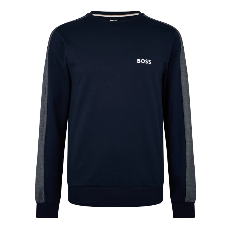 Image of Boss Logo Sweatshirt - Blue Blue S