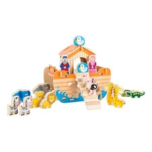 Image of Legler - Small Foot Noah's Ark Wooden Kid's Construction Game (Multi-colour)