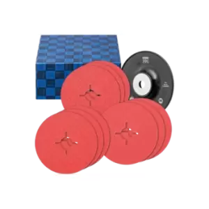 Image of Pferd Fibre Disc Set 10 Piece Ceramic Oxide Grain Diameter 125mm Co-Cool36, 60,