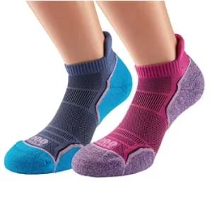 Image of 1000 Mile Run Socklet Ladies (Twin Pack) Pink/Lavander Medium