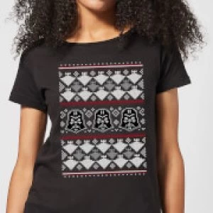 Image of Star Wars Imperial Darth Vader Womens Christmas T-Shirt - Black - 4XL - Black