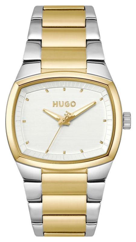 Image of HUGO 1530461 #TELLY Three-Hand Quartz (40mm) Silver Dial / Watch