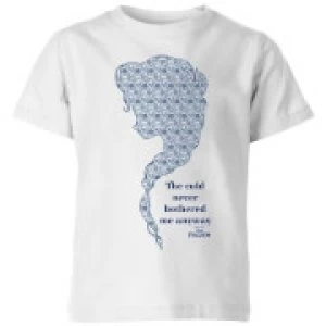 Image of Disney Frozen The Cold Never Bothered Me Anyway Kids T-Shirt - White - 7-8 Years - White