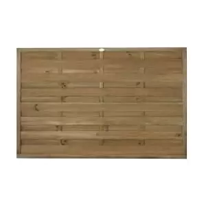 Image of Forest Garden Pressure Treated Horizontal Hit & Miss Fence Panel - 1800 x 1200mm - 6 x 4ft - Pack of 4