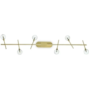 Image of Ideal Lux Maracas - 6 Light Ceiling Light Antique Brass