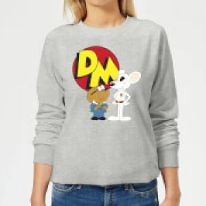 Image of Danger Mouse DM And Penfold Womens Sweatshirt - Grey - M