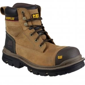 Image of Caterpillar Mens Gravel Safety Boots Beige Size 8