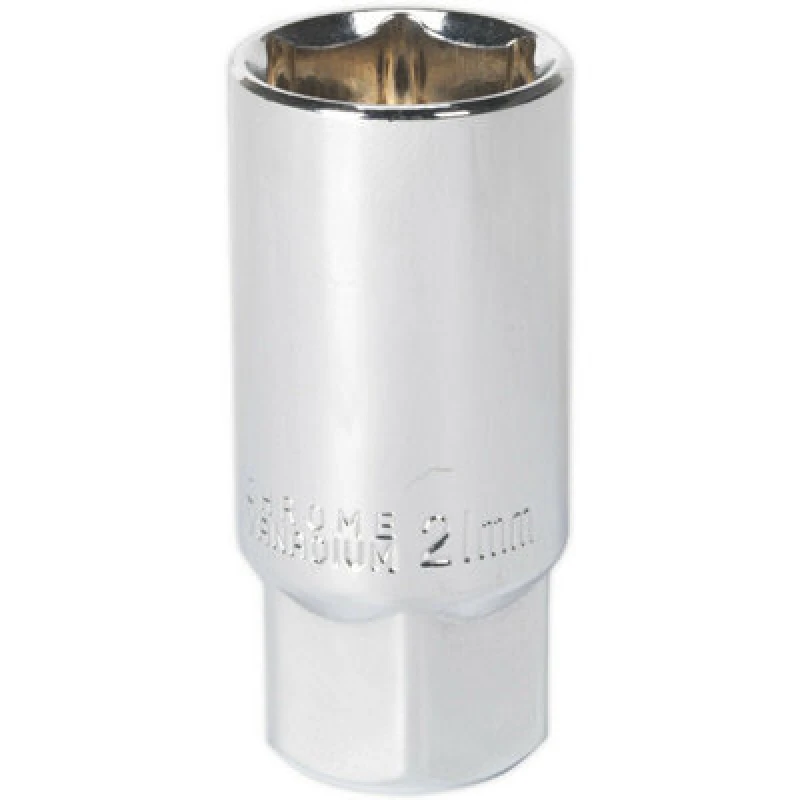Image of Loops 21mm Spark Plug Socket - 1/2 Inch Sq Drive - Chrome Vanadium Steel - Magnetic Metallics