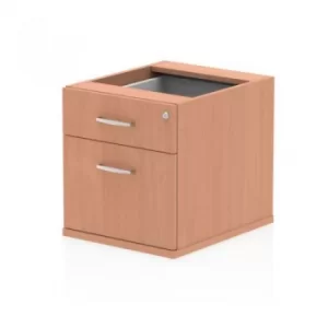Image of Trexus 2 Drawer Fixed Pedestal 426x463x480mm Beech Ref I001640