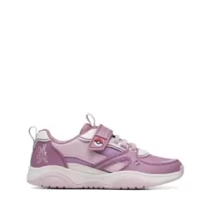 Image of Clarks Grip Pearl Trainers Girls - Purple