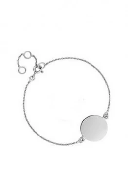 Image of Simply Silver Sterling Silver Personalised Engravable Disc Bracelet