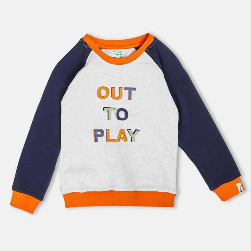 Image of Lilly and Sid Kids Crew Sweatshirt Multi male 6-12 Mnth