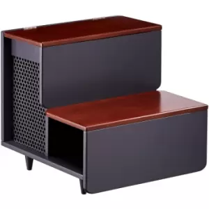 Image of Staart Esker Wooden Pet Steps Stairs Ramp Ladder Cat Dog Mocha Walnut Small ST-H400012 - Mocha Walnut