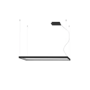 Image of Tuula Integrated LED Rectangle Pendant Ceiling Light, Black, 3000K, 5751lm