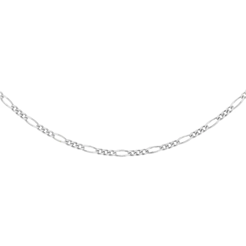 Image of Be You Sterling Silver Figaro Chain Silver female 24inch