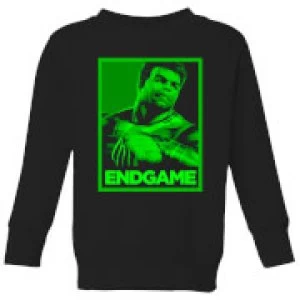 Image of Avengers Endgame Hulk Poster Kids Sweatshirt - Black - 7-8 Years