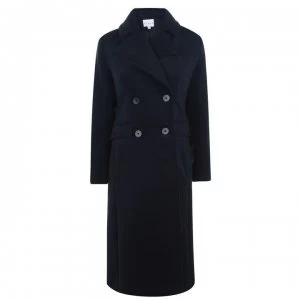 Image of Linea Double breasted coat - Navy