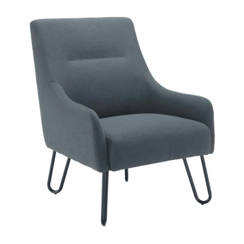 Image of Jemini Daveen Reception Wire Frame Armchair 650x800x860mm Grey KF70021